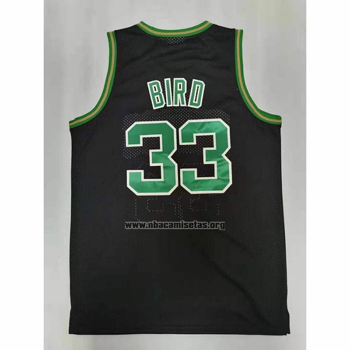 Camiseta Boston Celtics Larry Bird NO 33 Mitchell & Ness 1985-86 Negro